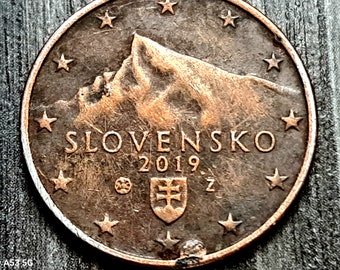 Seltene Münzen, 5 Cent Euro Münze 2019 Slowakei, 2019 Slowakei 5 Euro Cent Münze, Slowakei 2019, 5 Cent Euro Münze