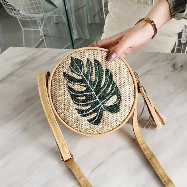 Crochet Raffia Bag, Tote Bag, Basket Straw Bag,Beach bag,Crochet Bag,Summer Clutch Bag,Knitting Bag,Woven Bridesmaid bag, Wicker Basket Bag