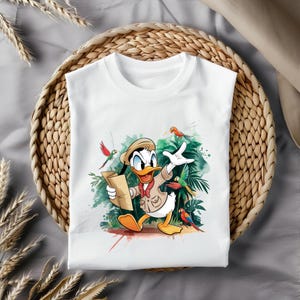 Explorer Donald PNG - Jungle Adventure Clipart, Vibrant Cartoon Design for Sublimation, Shirts, Mugs, and Digital Art Download