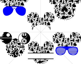Paquete SVG inspirado en Mickey y Minnie, camisa de Disneyland SVG, archivo SVG de Disneyland Cricut, esquema de Mickey Minnie Mouse, descarga instantánea