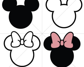 Paquete SVG inspirado en Mickey y Minnie / Camisa Disneyland SVG / Archivo SVG Disneyland Cricut / Esquema de Mickey Minnie Mouse / Descarga instantánea