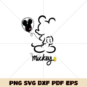 ミッキーマウス アウトライン SVG クラフトマシン Cricut Cameo ミッキーマウス アウトライン SVG クラフトマシン Cricut Cameo
