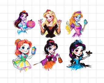 Toda la princesa PNG, cabeza de ratón PNG, princesa PNG, archivo de corte de vinilo, paquete de princesas png, princesas cabeza de ratón png, princesa png, orejas de ratón png