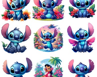 10 stitch png, Stitch and Angel png Bundle, Lilo Stitch png, Stitch Couple Png, Stitch Love Png, Angel png, Stitch With Angel Png,love png
