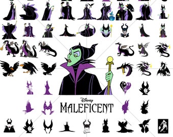 Maleficent SVG bundle, Maleficent Clipart, Maleficent Png, Maleficent Png, Svg, Png, Dxf, Instant Digital Download, Silhouette