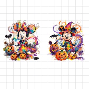 Mouse Halloween Pumpkin Cute Clipart PNG Files, digital dowload, Mouse Halloween Digital Images, watercolor Halloween, trick Or treat png
