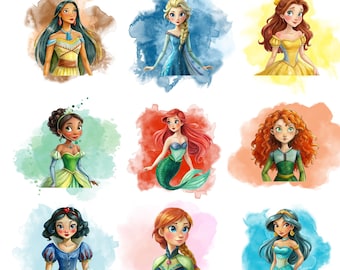 Pacote de Férias em Família em Aquarela PNG, Princesas PNG, Esquadrão de Amigos PNG, Modo Férias PNG, Reino Mágico PNG, Viagem em Família PNG