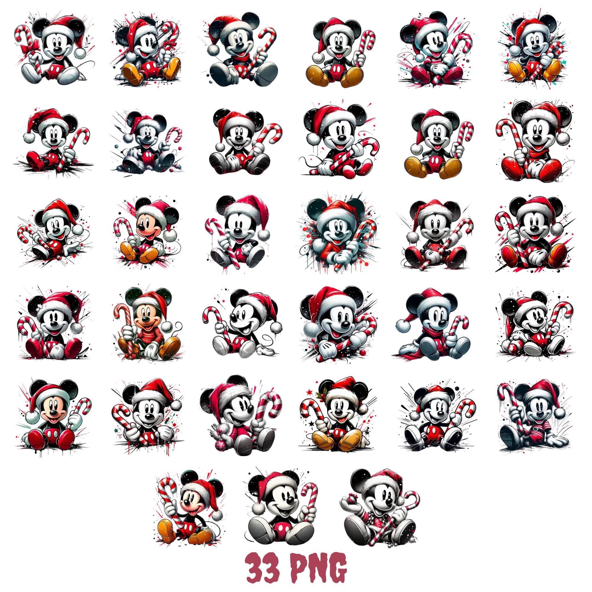 33 ミッキーマウス クリスマス PNG、マウスヘッド クリスマス バンドル