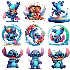 9  stitch png, Stitch and Angel png Bundle, Lilo Stitch png, Stitch Couple Png, Stitch Love Png, Angel png, Stitch With Angel Png,love png
