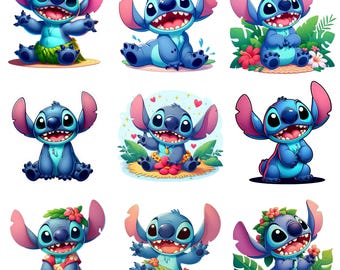 10 stitch png, Stitch and Angel png Bundle, Lilo Stitch png, Stitch Couple Png, Stitch Love Png, Angel png, Stitch With Angel Png,love png