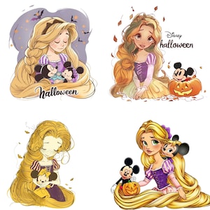 Princesses Halloween clipart bundle, Halloween png cut files for Cricut, Silhouette, princess png, Halloween png, Witches png, halloween png