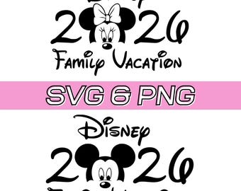 Family Vacation 2026, Magical Kingdom Design (SVG, PNG)