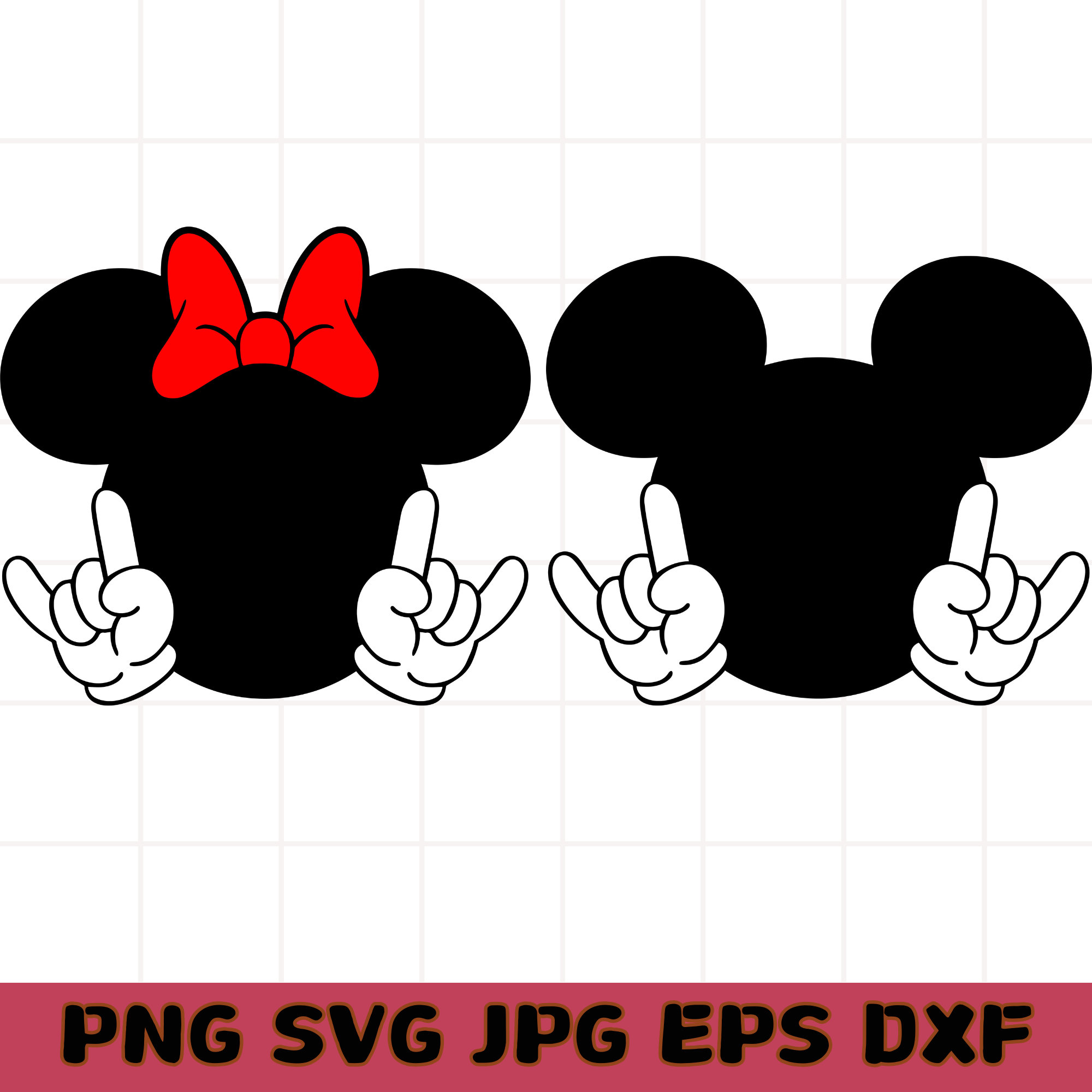 Mickey Rock and Roll Svg - Etsy Canada
