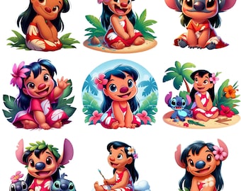 10 stitch png, Stitch and Angel png Bundle, Lilo Stitch png, Stitch Couple Png, Stitch Love Png, Angel png, Stitch With Angel Png,love png