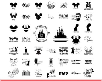 Family Vacation 2026 SVG Bundle, Mickey Minnie Icons (150 Files)