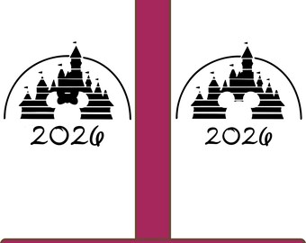 Family Trip 2026 Castle Silhouette, Vacation SVG PNG