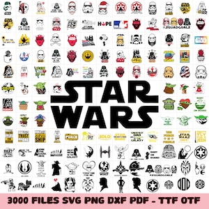 star wars svg, 3000+ starwars svg bundle, star wars png, svg files for cricut, darth vader svg, mandalorian svg, svg for cricut, Layered
