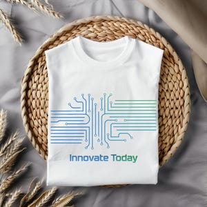 Innovate Today Circuit PNG, Tech Inspired Shirt Design, AI Digital Print, Futuristic Sublimation, Technology T-shirt Digital Download