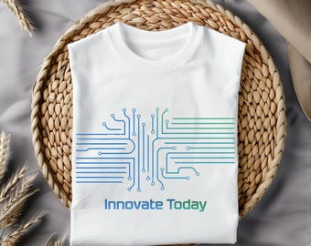 Innovate Today Circuit PNG, Tech Inspired Shirt Design, AI Digital Print, Futuristic Sublimation, Technology T-shirt Digital Download