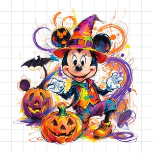 Mouse Halloween Pumpkin Cute Clipart PNG Files, digital dowload, Mouse Halloween Digital Images, watercolor Halloween, trick Or treat png