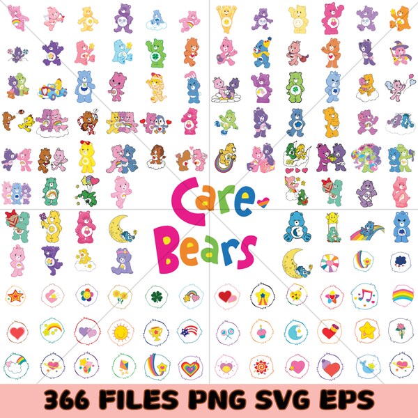 Care Bears Png Clipart Etsy