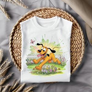 Pluto Happy Dog PNG - Playful Cartoon Puppy Digital Art for Sublimation, DIY Crafts, Print Designs - Instant Download