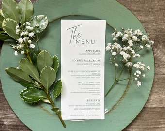 Wedding Menu Cards