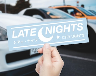 Late Nights City Lights Vinyl Decal – JDM Street Style Car Sticker