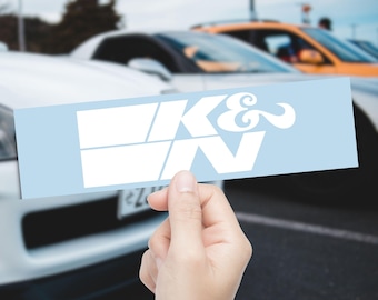 K&N Vinyl Decal Sticker – JDM Graphics for Cars, Laptops, Toolboxes