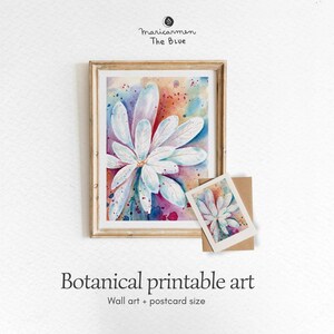 Cartes postales botaniques imprimables et art mural. Prêt à imprimer. Art fait lentement.