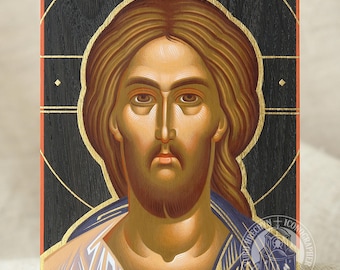 Hand-Painted Christ Pantocrator Icon 9 x 14 cm - Orthodox Byzantine Gift & Home Decor