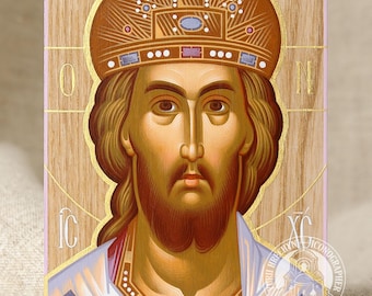 Hand-Painted Christ the High Priest Icon 9x14 cm - Orthodox Byzantine Gift & Home Decor