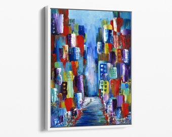 Art Prints, Canvas Prints, Cityscape, Skyline, Architecture, Original Painting, Wall Art, Home Decor, Wall Hangings, Gifts