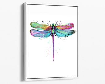 Dragonfly Art Prints, Canvas Prints, Abstract Art, Colorful Prints, Wall Art, Wall Hangings, Original Painting, Modern Art, Insect Art, Bugs