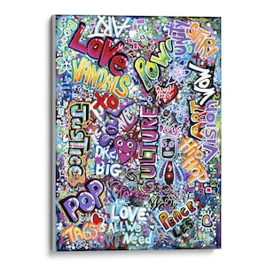 30x40 Graffiti Original Painting, Graffiti Art, Pop Art, Street Art, Wall Art,Wall Hangings,Acrylic on Canvas,Colorful Art,Abstract Painting