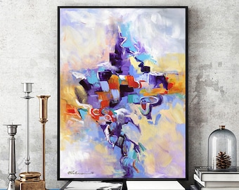 Art Prints, Canvas Prints, Purple Art, Colorful Abstract Prints, Original Painting, Wall Art, Home Decor, Wall Hangings, Gifts