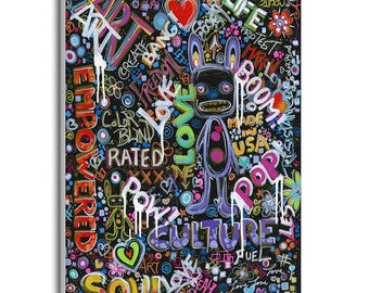 Giclee Fine Art Prints, Canvas Prints, Graffiti Art, Street Art, Colorful Pop Art, Abstract Painting, Wall Hangings, Wall Art, Gift Ideas