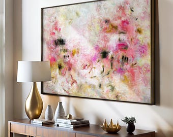 Giclee Fine Art Prints, Canvas Prints, Framed Prints, Colorful Pink Abstract Paintings, Wall Art, Wall Hangings, Original Painting Prints