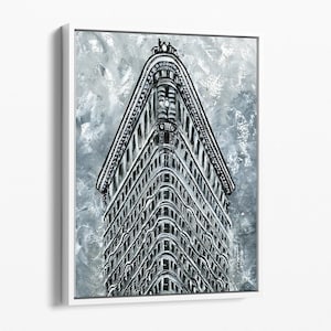 Art Prints, Canvas Prints, Cityscape, Skyline, Architecture, Original Painting, Wall Art, Gray, Black and White, Gift Ideas
