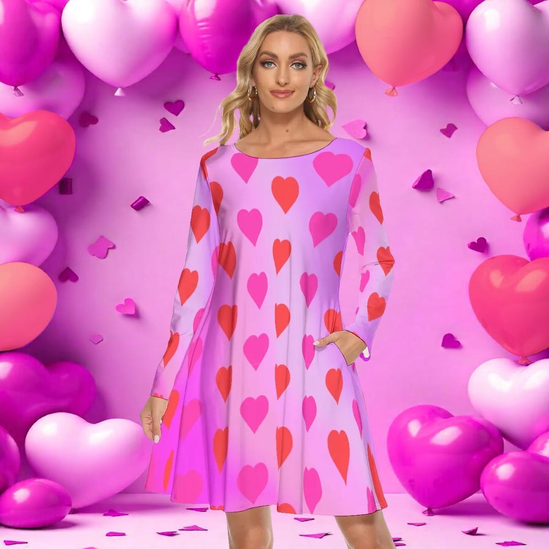 heart dress Lola + The Boys Sweetheart Crystal Heart Dress, 4