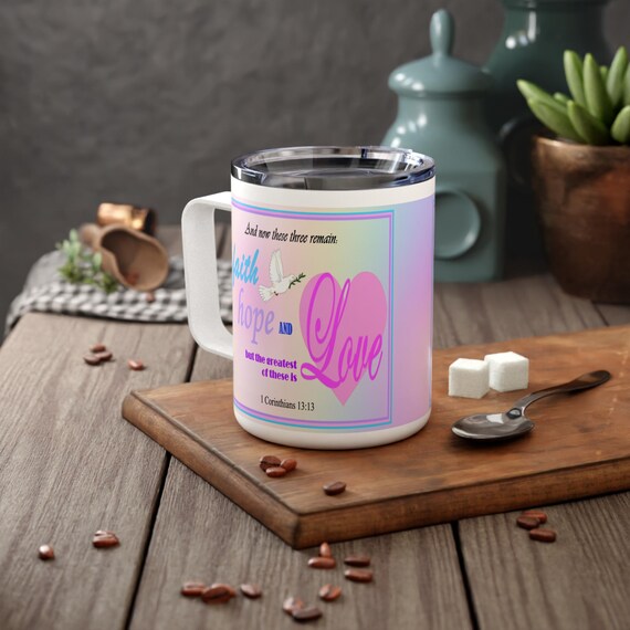 Bible Verse Coffee Mug: Colorful Christian Gift, Inspirational Quote