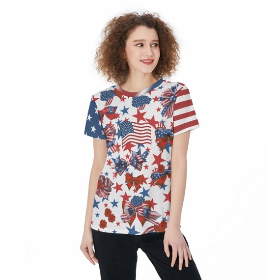 Patriotic USA Flag T-Shirt: 4th of July Workout Top