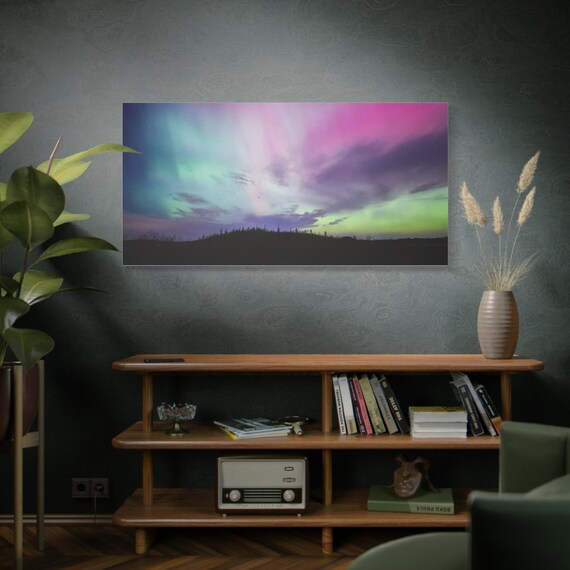 Aurora Borealis Canvas Print: Northern Lights Wall Decor