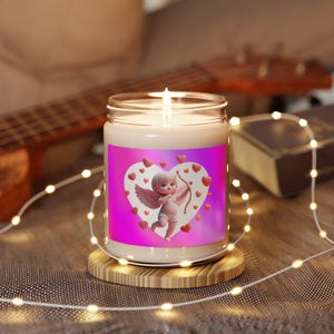 Amor duftende Sojakerze, romantisches Geschenk, Valentinstag Dekor, Entspannung, Raumduft, Geschenk für Sie, Liebeskerzen