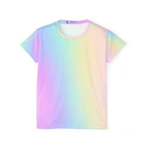Rainbow Gradient Women's T-Shirt: All-Over Print Jersey Top