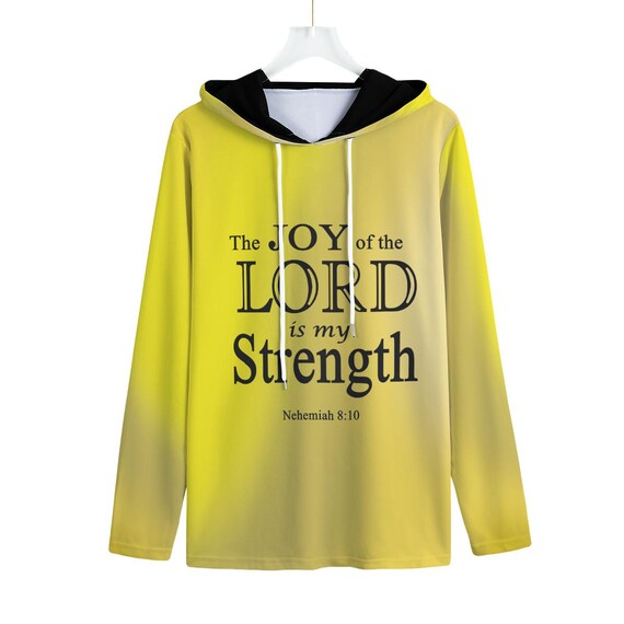 Men's Christian Sports Hoodie: Ombre Gradient, Inspirational Bible Verse
