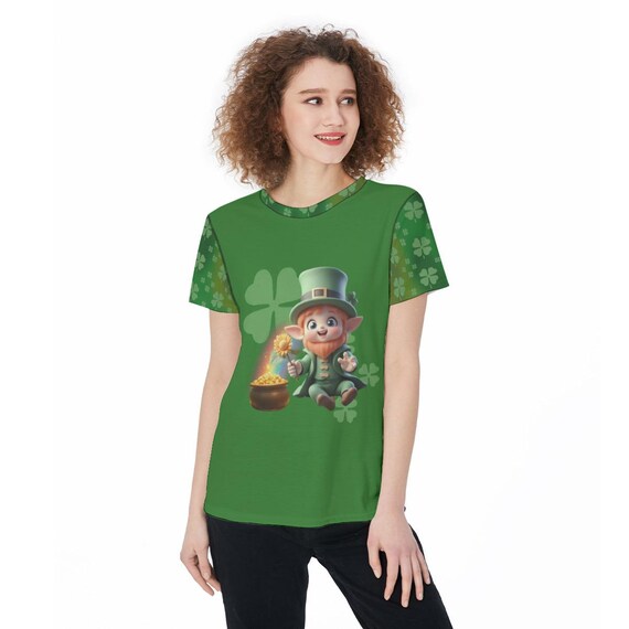 Kawaii Leprechaun T-Shirt: St. Patrick's Day Shamrock Art