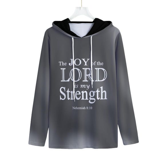 Men's Christian Sports Hoodie: Inspirational Bible Verse, UPF 50+ Outdoor Wear