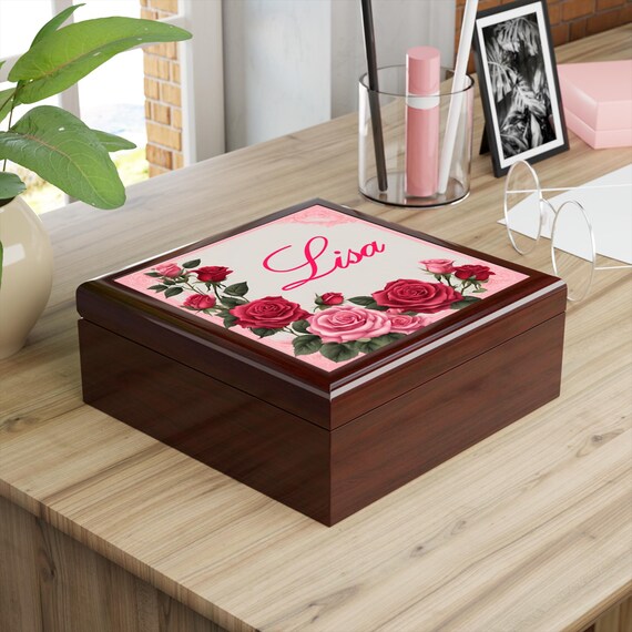 Personalized Floral Jewelry Box: Romantic Keepsake Organizer