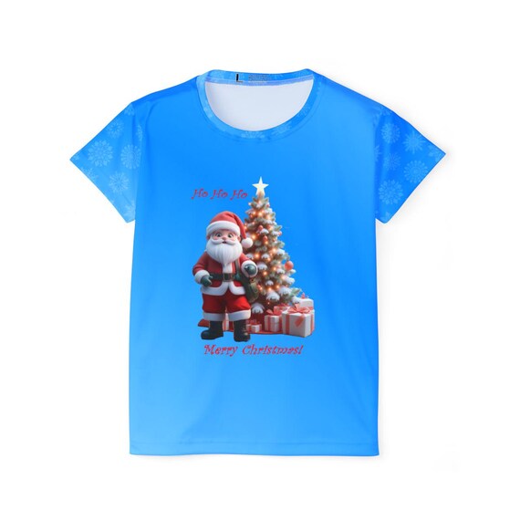 Santa Clause Blue Pajama top -Women's Jersey Tee